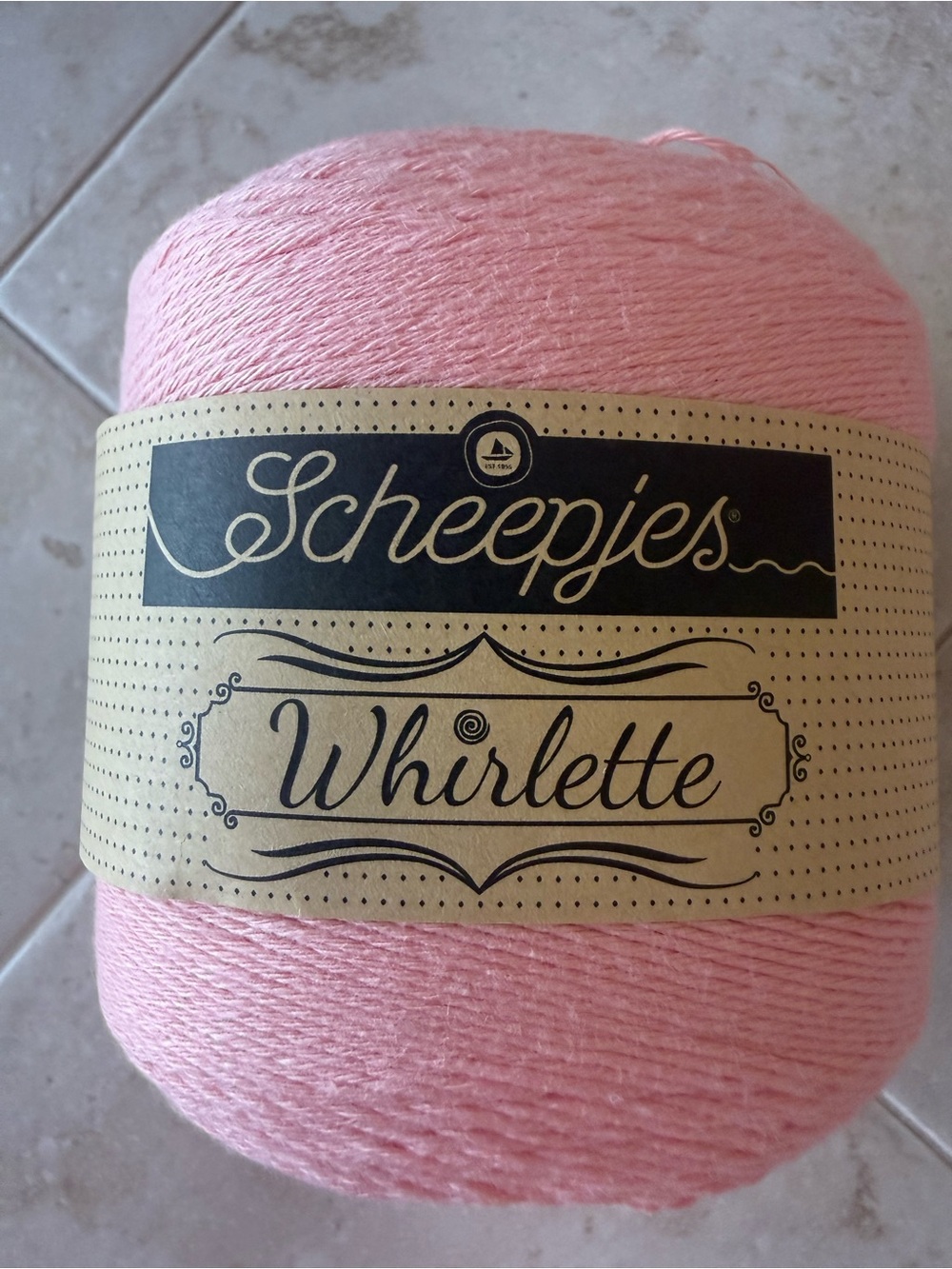 Scheepjes Whirlette Lightweight Cotton /Acrylic Blend Pink Yarn - Soft Pink